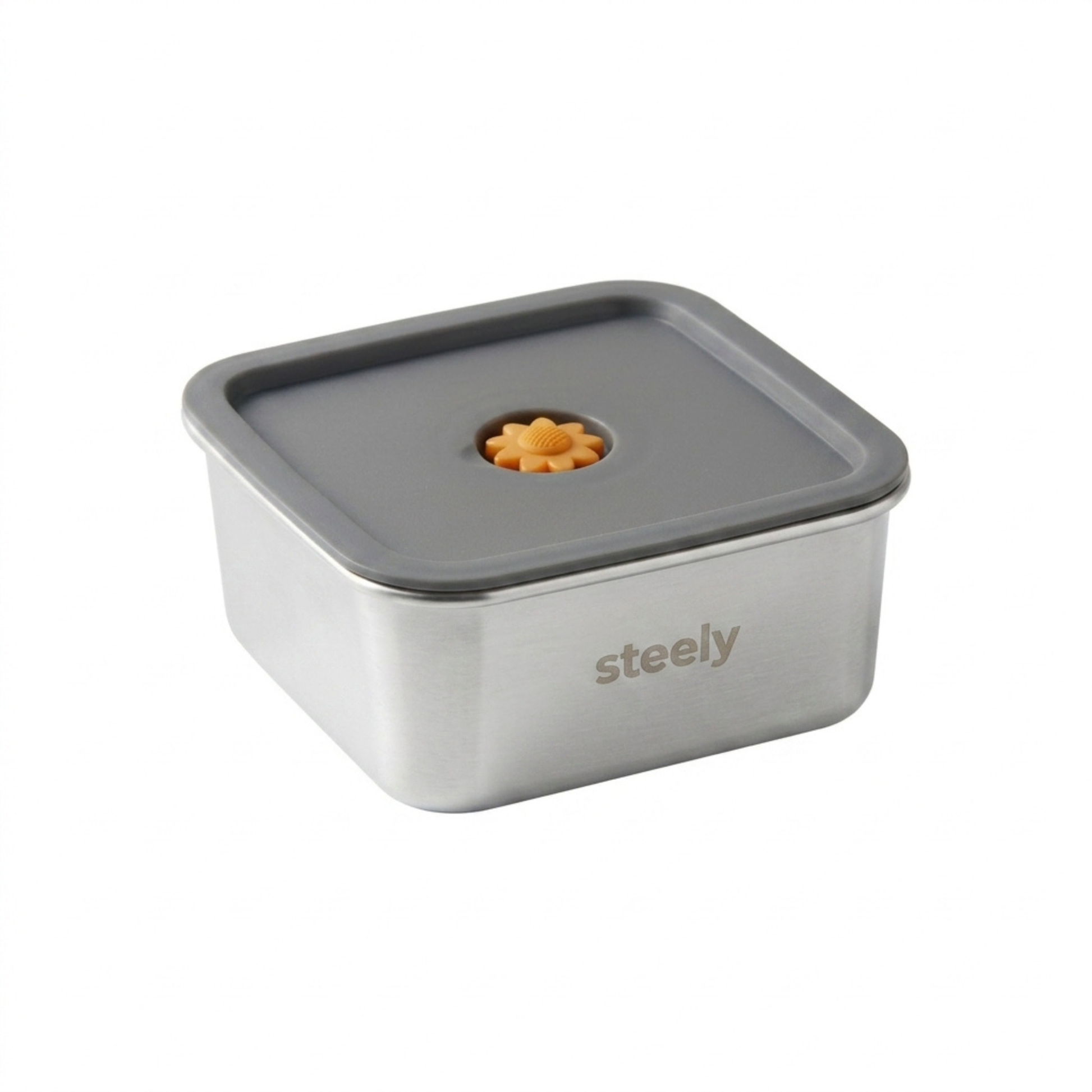 Stainless Steel Meal Prep Container, 600ml size, product photo on a white background.