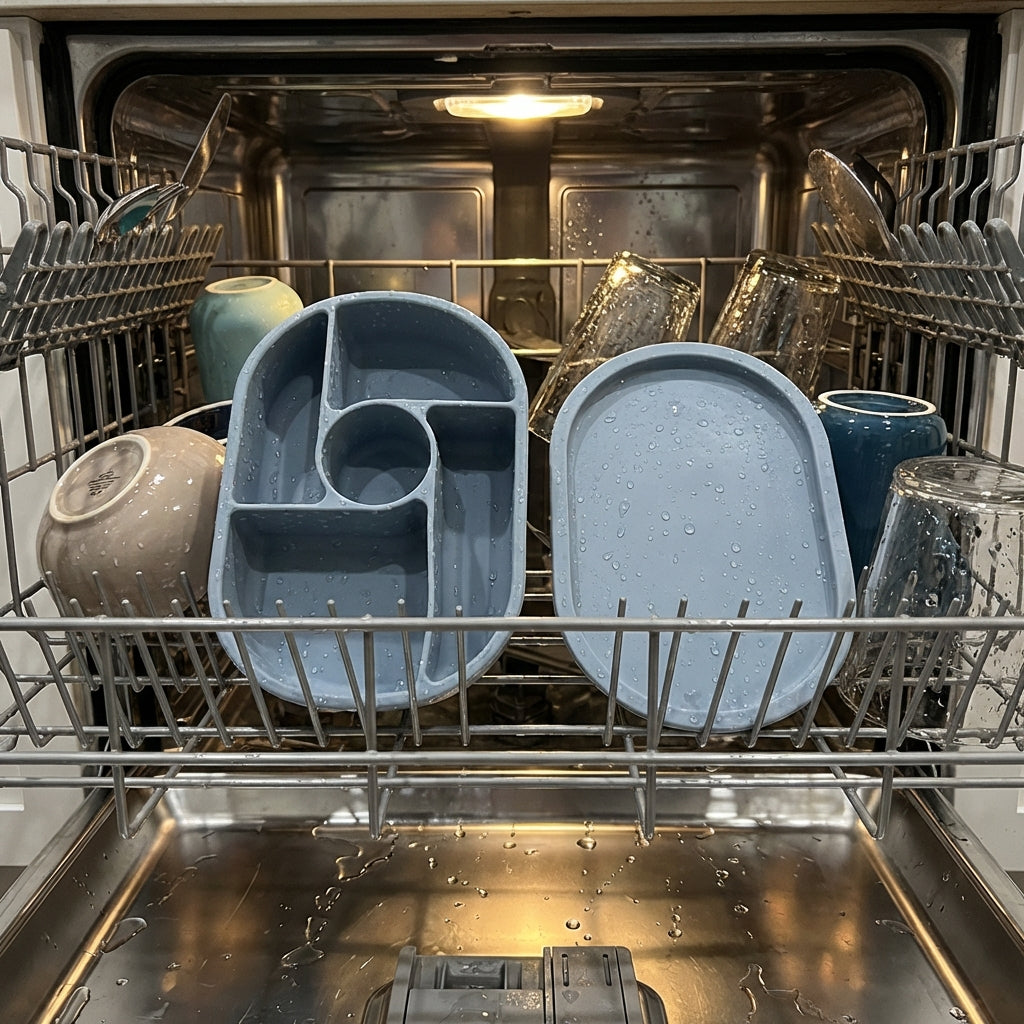 Silicone Bento Box — lifestyle photo showing the product inside a dishwasher.