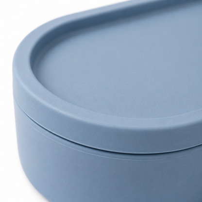 Silicone Bento Box — close-up detail view of the snap-lock lid.