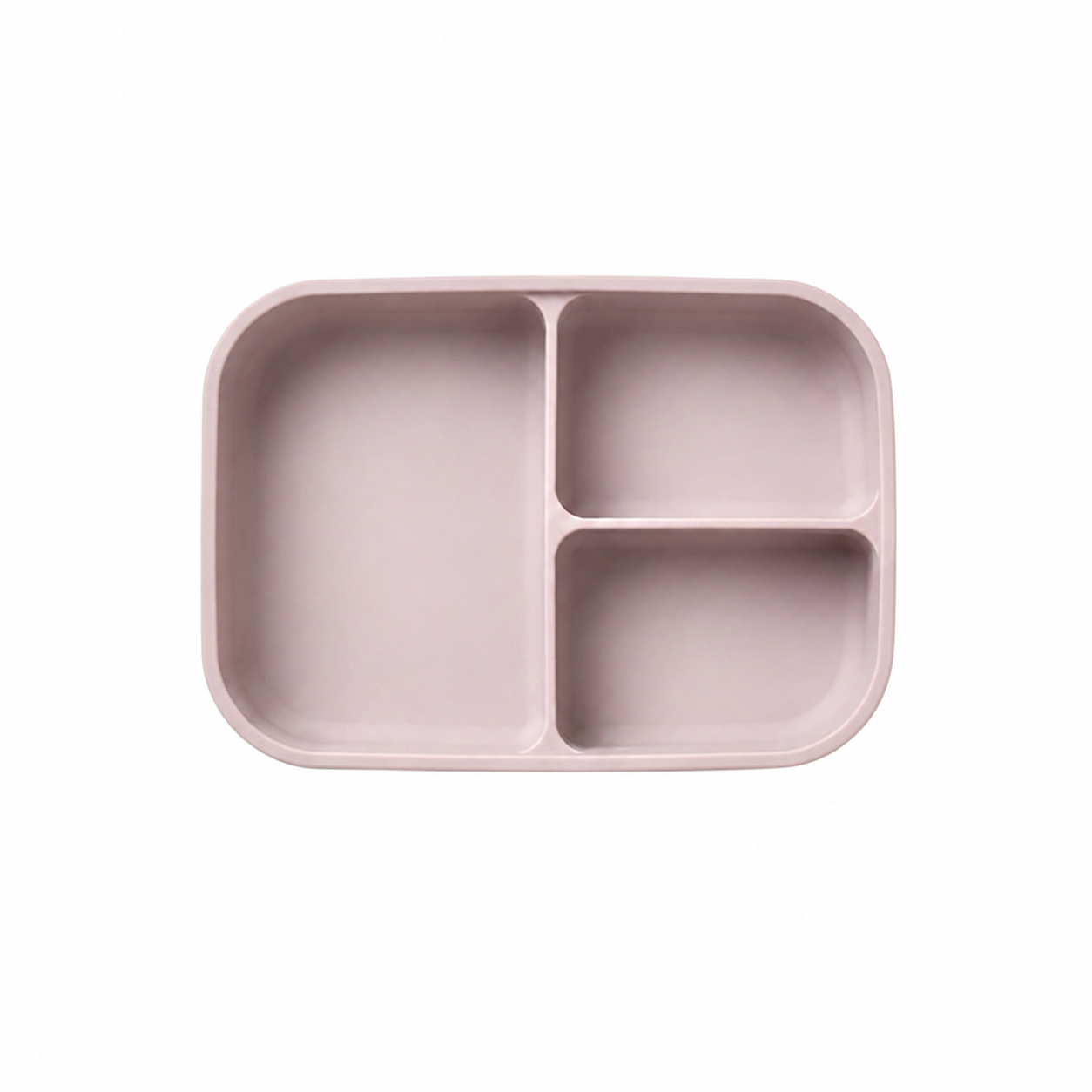 Silicone Food Storage Container, Grand configuration, Pale Mauve, product photo on a white background.