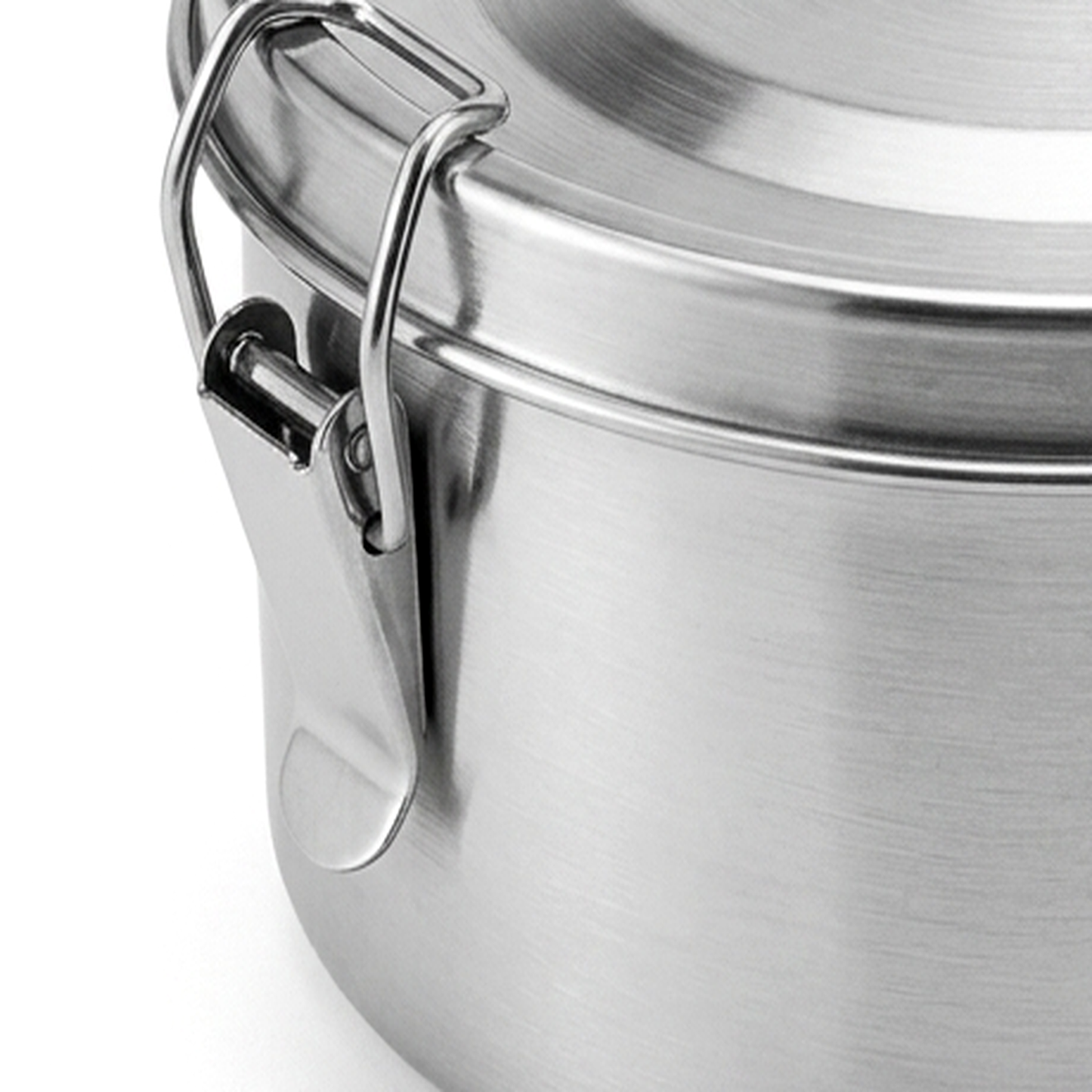 Steely Jade Pure Food Storage, 450ml size, close-up detail view of the clasp.