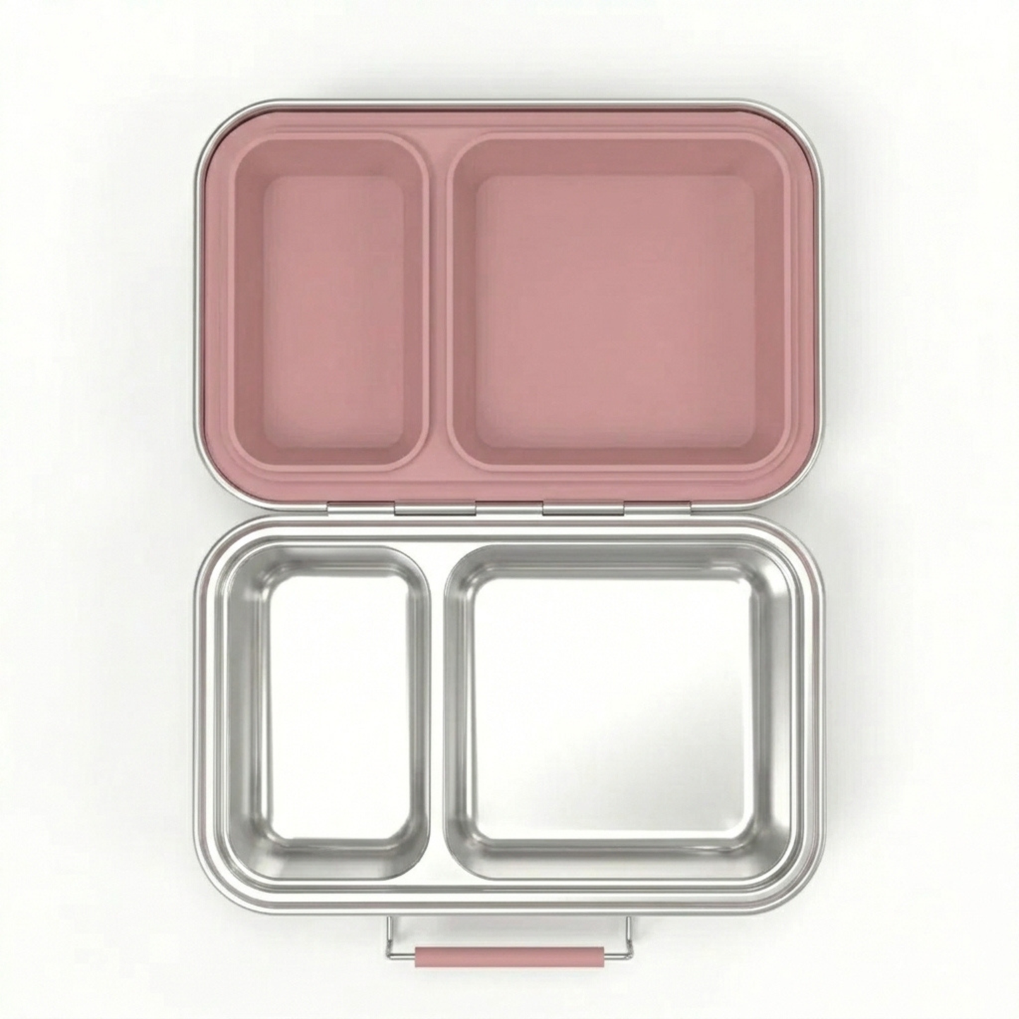 Stainless Steel Lunchbox — interior top-down view showing the compartments.