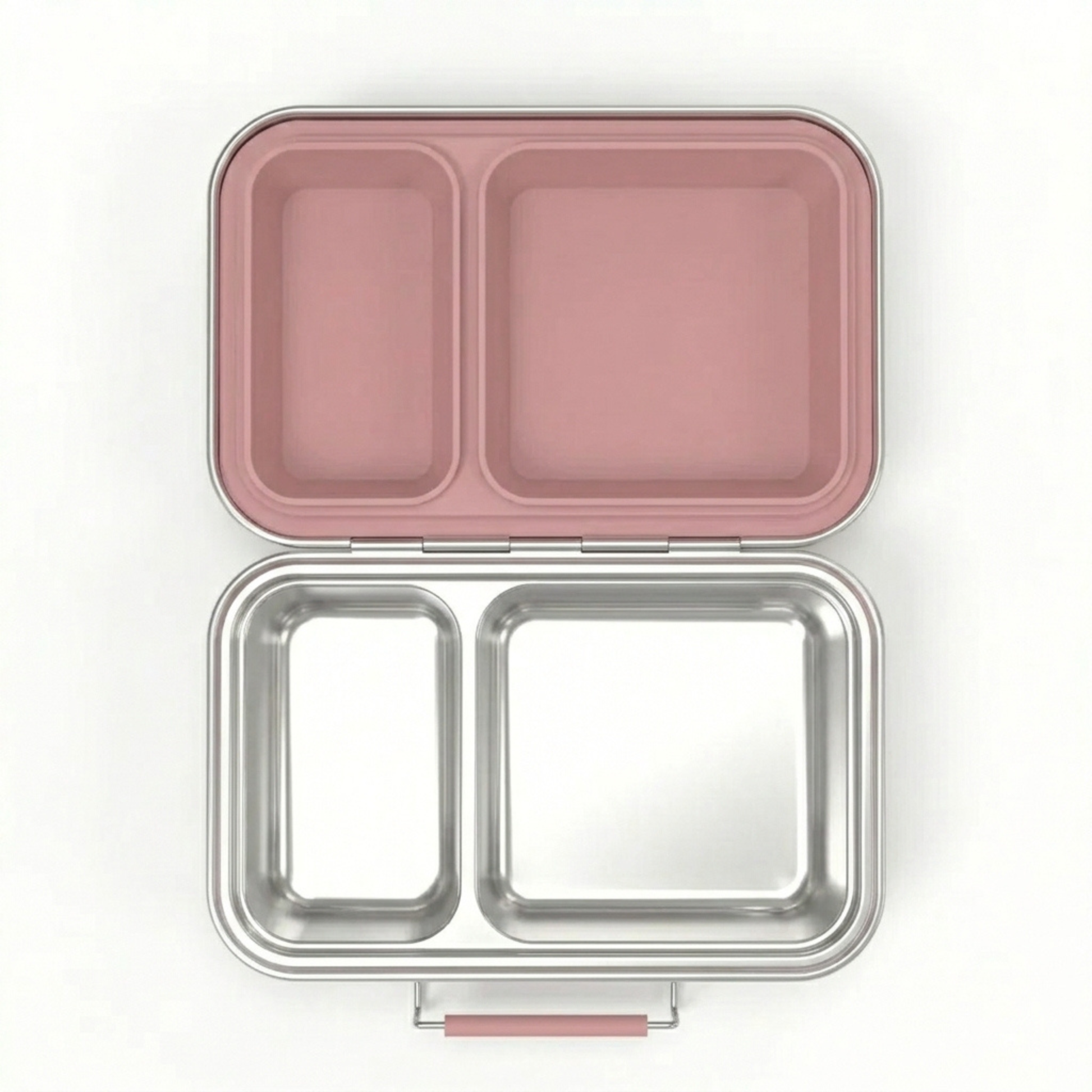Stainless Steel Lunchbox — interior top-down view showing the compartments.
