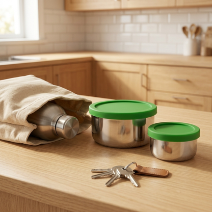 Stainless Steel Snack Containers — lifestyle photo showing the product in use.