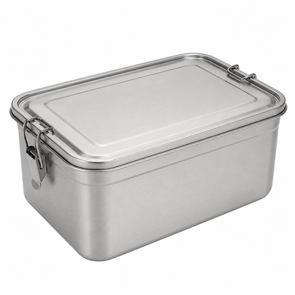 Steely Pure Food Storage, 2400ml size, product photo on a white background.