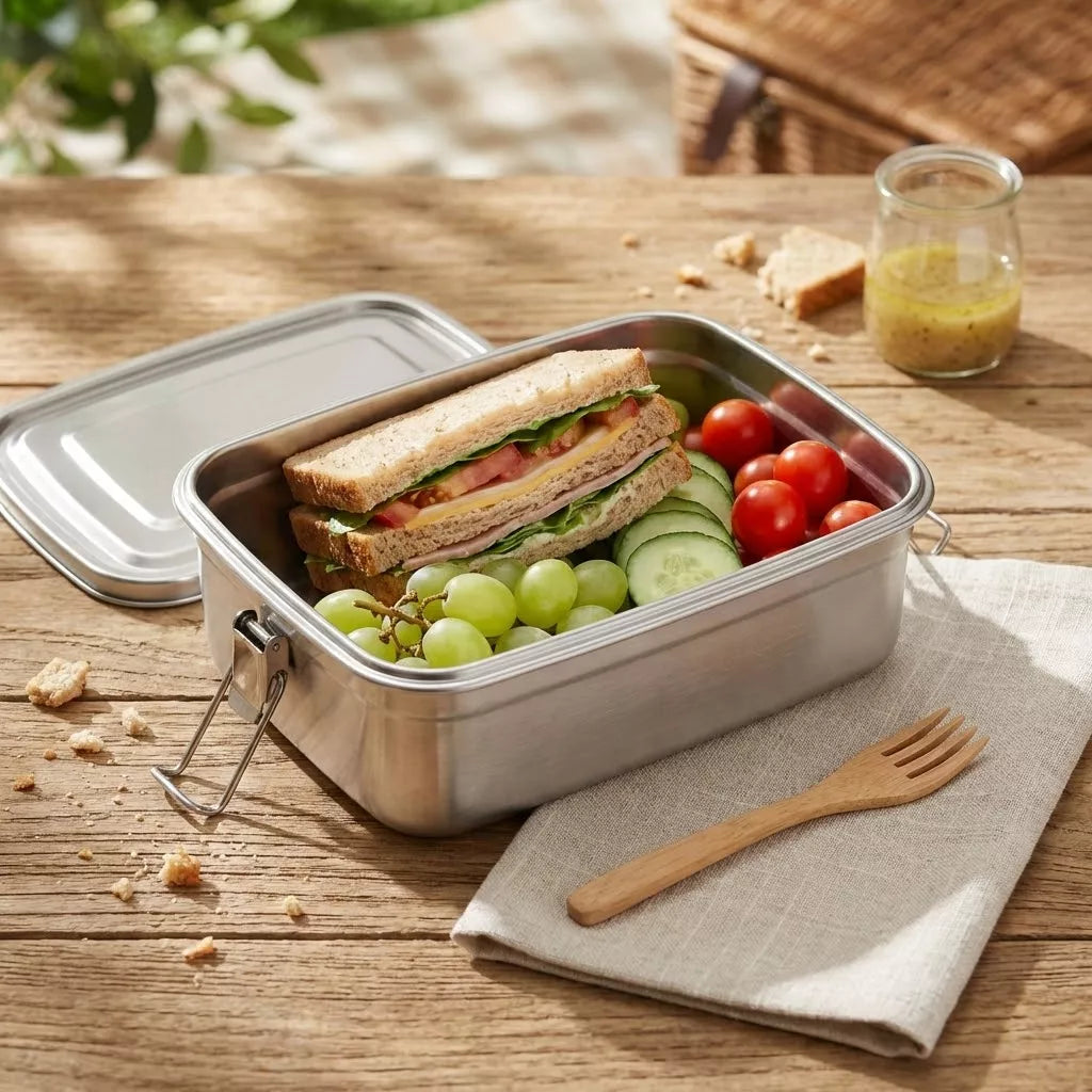 Steely Pure Food Storage, lifestyle photo showing the product in use.