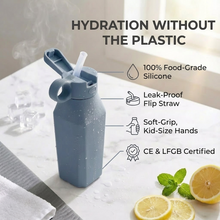 Kids Silicone Water Bottle — 100% Food-Grade, BPA-Free & Leak-Proof