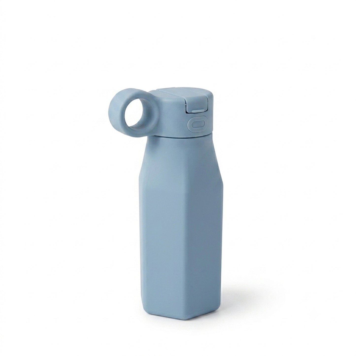 Silicone Water Bottle — Ocean Blue, product photo on a white background.