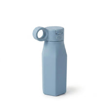 Silicone Water Bottle — Ocean Blue, product photo on a white background.